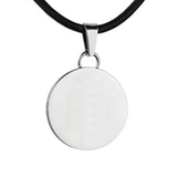 Blank Silver Circle charm necklace