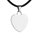 Blank Silver Heart charm necklace