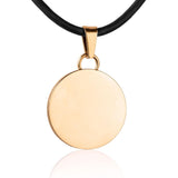 Blank Gold Circle Charm Necklace