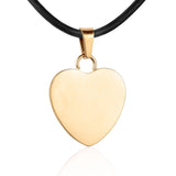 Blank Gold heart charm necklace