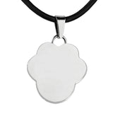 blank paw print shaped charm necklace