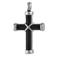 Elegant Black Cross Pet Cremation Necklace