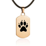 Dog Tag Paw or Nose Print Charm