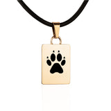 Rectangle Paw or Nose Print Charm