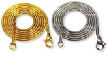 Gold and Silver snake style chain necklaces