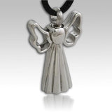 Silver Angel Cremation memorial pendant necklace