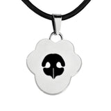 nose print on paw print shaped charm necklace