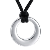 silver ring cremation memorial pendant necklace